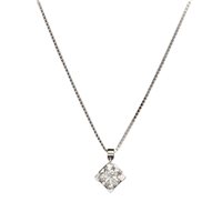 Collana Davite & Delucchi Donna in Oro bianco Diamante 0.06 Ct CLNS084606